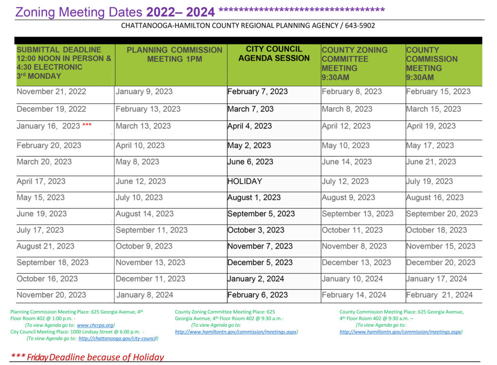 Meeting Dates 2022-2024